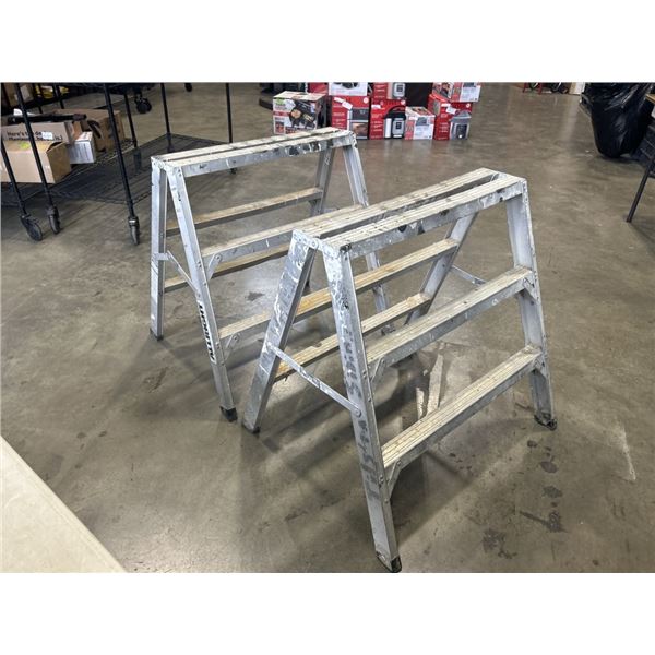 PAIR OF ALRIGHT ALUMINIUM SAWHORSES