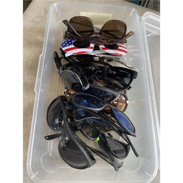 TOTE OF ASSORTED SUNGLASSES