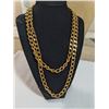 Image 2 : EXTRA LENGTH GOLD PLATED LINKS CHAIN, JUST LIKE NEW, 41" INCHES, NO CLASP
