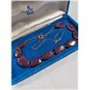 Image 1 : 925 STERLING SILVER W/ NATURAL RUBY STONE BEADS FACETED NECKLACE