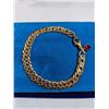 Image 2 : 18K GOLD PLATED BRACELET W/ ONE CHARM SET W/ RED GARNET STONE