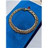 Image 3 : 18K GOLD PLATED BRACELET W/ ONE CHARM SET W/ RED GARNET STONE