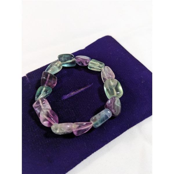 NATURAL MULTICOLOUR GENUINE TOURMALINE BEADS BRACELET