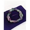 Image 2 : NATURAL MULTICOLOUR GENUINE TOURMALINE BEADS BRACELET