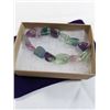 Image 4 : NATURAL MULTICOLOUR GENUINE TOURMALINE BEADS BRACELET
