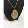 Image 3 : GOLD TONE CHAIN W/ ABELONE PENDANT NECKLACE