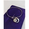 Image 1 : 925 STERLING SILVER BANGLE, 'I LOVE YOU... TO THE MOON & BACK'