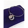 Image 2 : 925 STERLING SILVER BANGLE, 'I LOVE YOU... TO THE MOON & BACK'