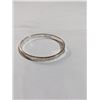 Image 2 : HINGED SILVER GRATEFUL BANGLE W/ SAFETY LOCK, ENGRAVED BLESSED IN DIFFERENT LANGUAGES, MARKED STELLA
