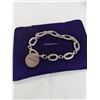 Image 2 : SILVER PLATED LINKS BRACELET W/ ONE CHARM ENGRAVED MAMA