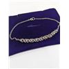 Image 1 : 925 STERLING SILVER W/ STONES LARGE BRACELET OR ANKLET, 9" LENGTH
