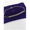Image 2 : 925 STERLING SILVER W/ STONES LARGE BRACELET OR ANKLET, 9" LENGTH