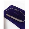 Image 3 : 925 STERLING SILVER W/ STONES LARGE BRACELET OR ANKLET, 9" LENGTH