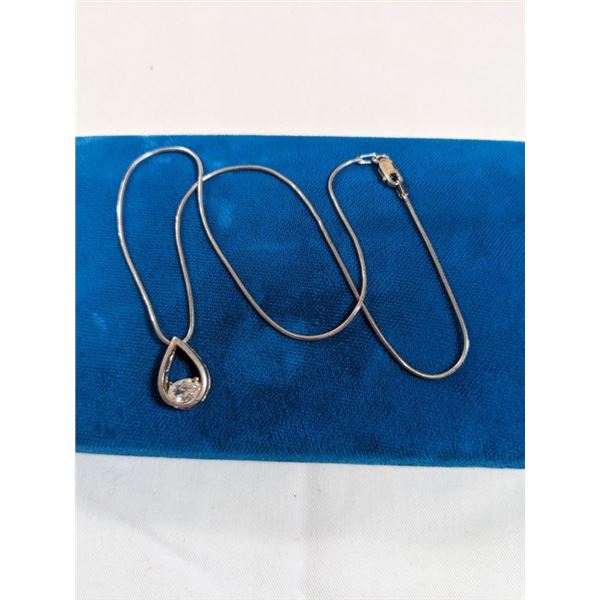 925 ITALY STERING SILVER CHAIN W/ PENDANT NECKLACE