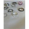 Image 2 : ASSORTED SILVER TONE RINGS