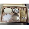 Image 3 : THE BODY SHOP COCONUT SHOWER CREAM, COCONUT BODY SCRUB, BAR OF SOAP & WHITE MESH SHOWER POUF, AND VE