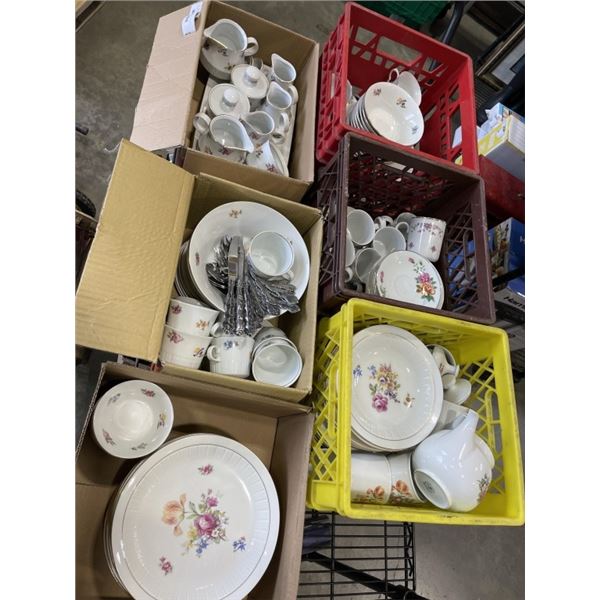 6 BOXES AND CRATES OF VINTAGE MADE IN GERMANY CHINA SET