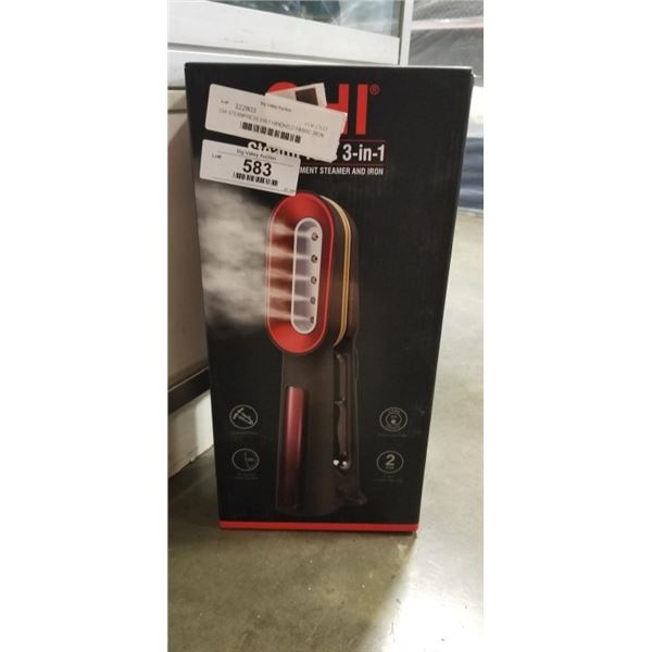 CHI STEAMPRESS 3-IN-1 HANDHELD FABRIC IRON AND STEAMER - TESTED WORKING, RETAIL $109