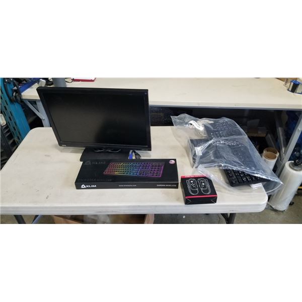 VARIOUS COMPUTER ITEMS INCLUDING KLIM KEYBOARD, KLIM TEMPEST, NINTENDO SWITCH CONTROLLER ETC