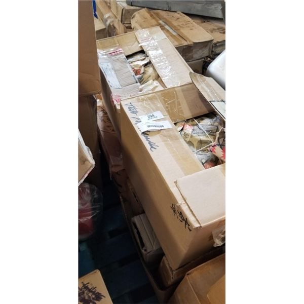 4 CASES OF EASTERN CHINA, POT HANGERS ETC