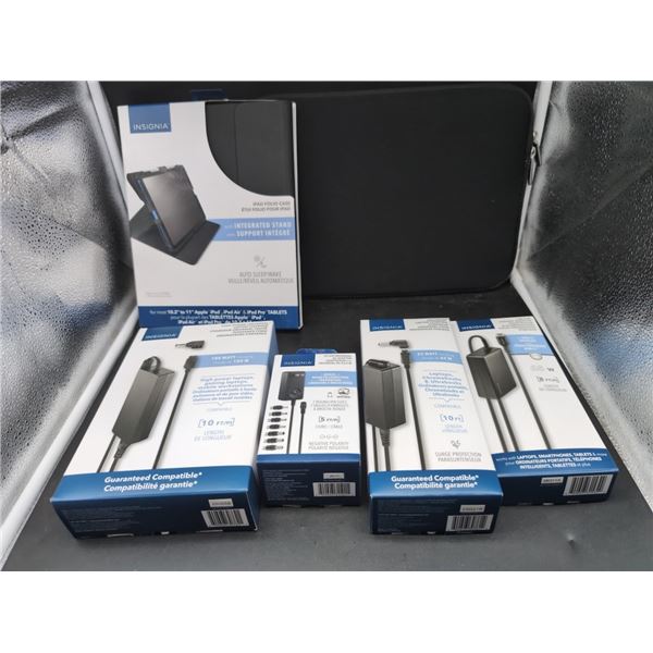 BOXED UNIVERSAL LAPTOP CHARGER AND ELECTRONIC ACCESSORIES