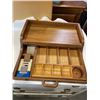 Image 1 : HANDCRAFTED TEAK WOOD CASH BOX