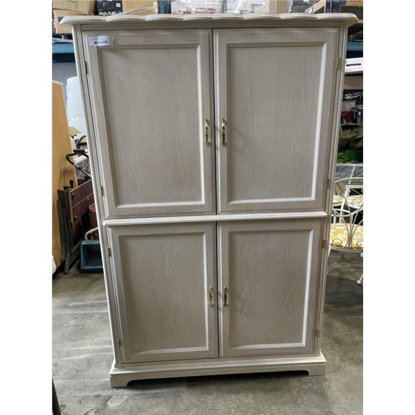 WHITE OAK 4 DOOR WARDROBE