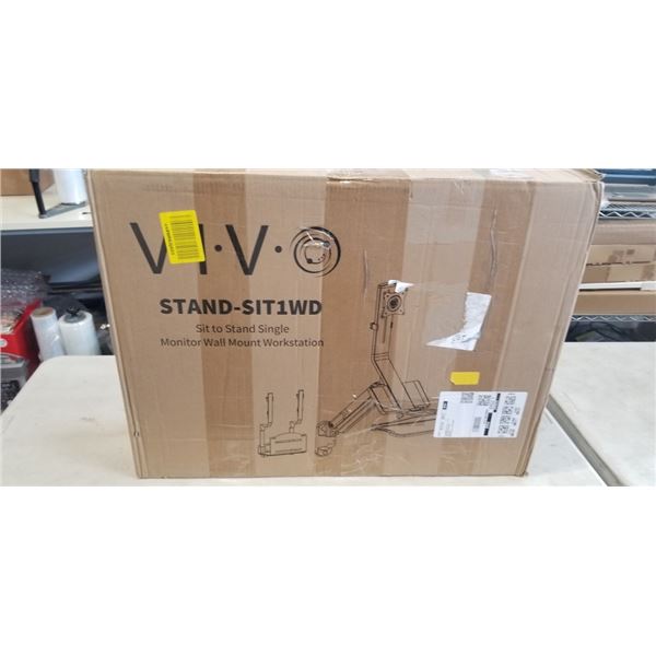 VIVO SIT TO STAND SINGLE MONITOR WALL MOUNT WORKSTATION
