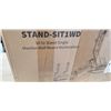 Image 3 : VIVO SIT TO STAND SINGLE MONITOR WALL MOUNT WORKSTATION