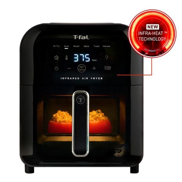 T-FAL INFRA-HEAT 6.3QT 7-IN-1 AIR FRYER - TESTED WORKING, RETAIL $169