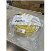Image 1 : HEAVY DUTY LIGHTED 200 FT YELLOW EXTENSION CORD. 12AWG/3C