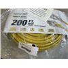 Image 2 : HEAVY DUTY LIGHTED 200 FT YELLOW EXTENSION CORD. 12AWG/3C