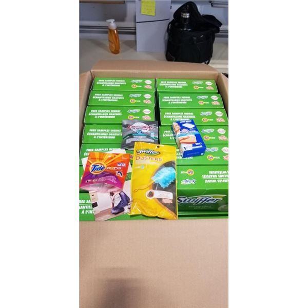 42 BOXES SWIFFER SAMPLE BOXES