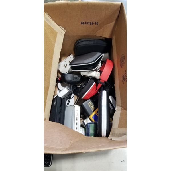 BOX OF ASSORTED HOUSEHOLD ELECTRONICS