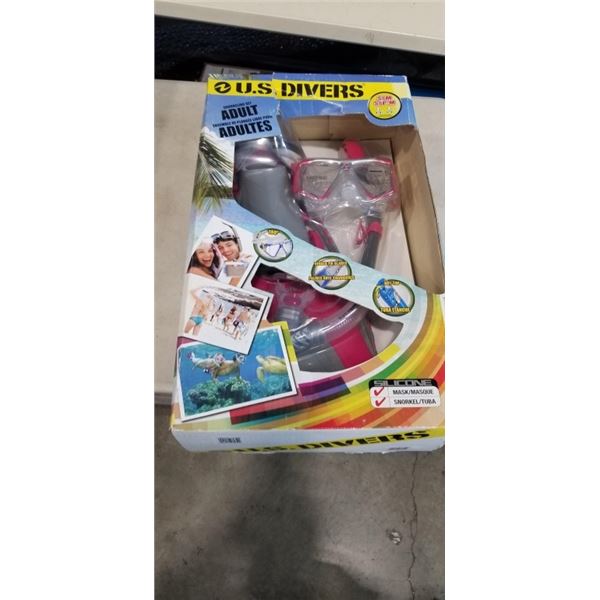 NEW US DIVERS ADULT SNORKELING SET