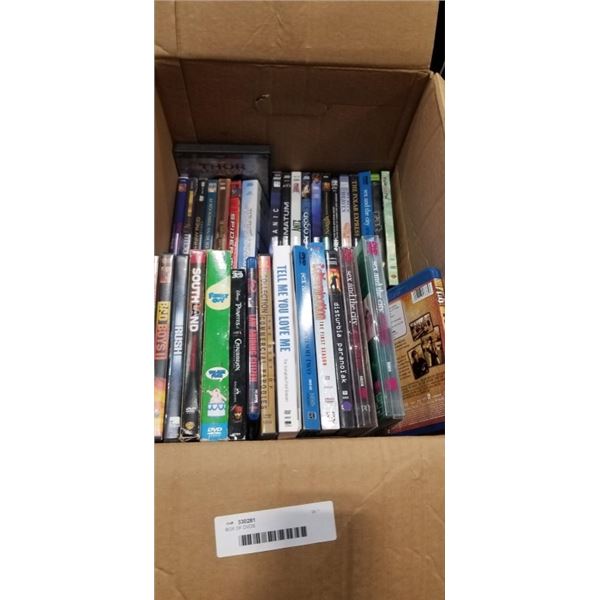 BOX OF DVDS