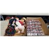Image 1 : TRAY OF NEW SHRINERS KEYCHAIN BOTTLE OPENERS AND TRAY WITH VINTAGE DOLLS