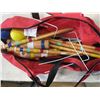 Image 2 : LARGE BLUE PAIL W/ VARIOUS SPORTS EQUIPTMENT
