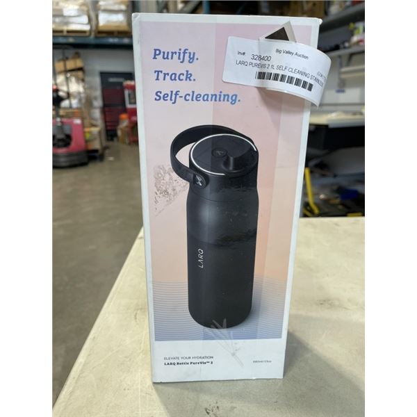 LARQ PUREVIS 2 1L SELF CLEANING STAINLESS STEEL WATER BOTTLE W/ SMART SENSOR, RETAIL $157