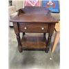 Image 2 : PINE END TABLE WITH DRAWER AND SIDE TABLE