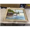 Image 1 : SIGNED FRAMED BOAT PAINTING