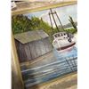 Image 3 : SIGNED FRAMED BOAT PAINTING