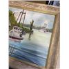 Image 4 : SIGNED FRAMED BOAT PAINTING