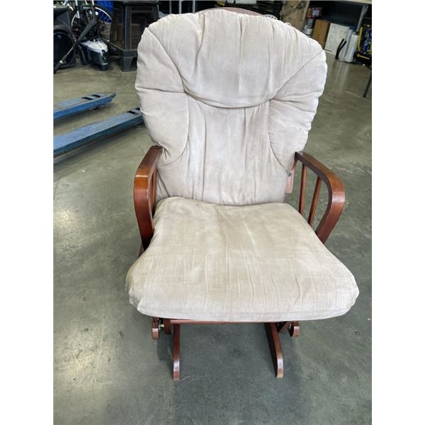 WOODEN GLIDER ROCKING CHAIR