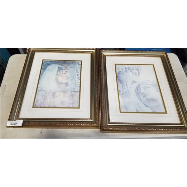 2 FRAMED PRINTS