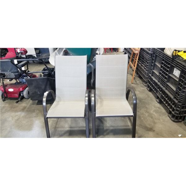 2 STACKING PATIO CHAIRS