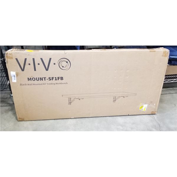 VIVO BLACK WALL MOUNTED 43" FOLDING WORKBENCH