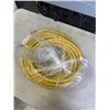 Image 1 : APPROX 75 FOOT HEAVY DUTY LIGHTED YELLOW EXTENSION CORD. 10AWG/3C