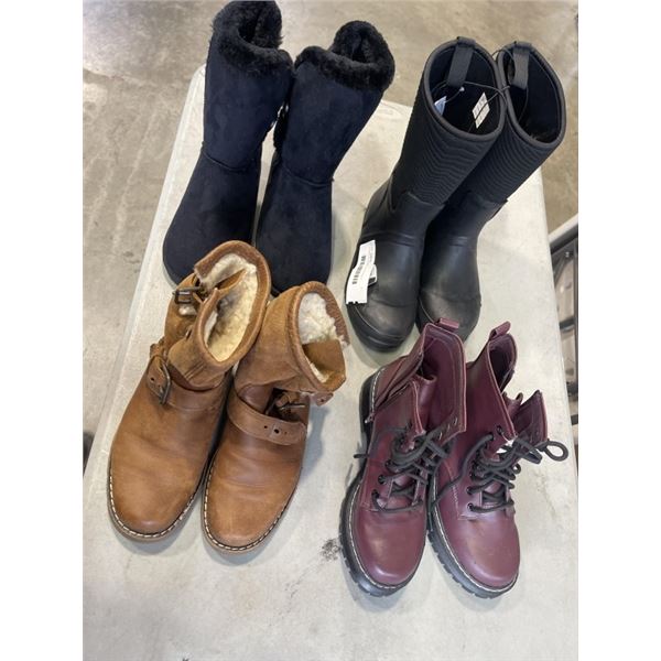 4 PAIRS OF LADIES BOOTS SIZE 6