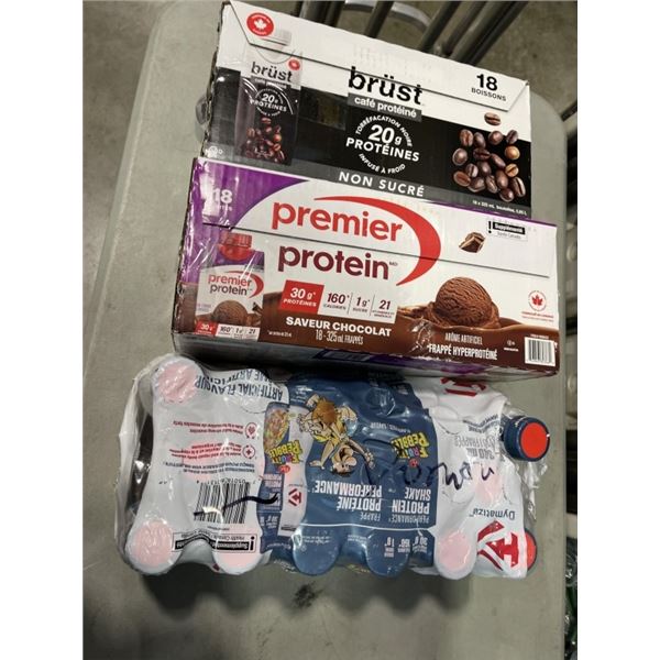 3 CASES PROTEIN DRINKS - CHOCOLATE, COFFEE, AND FRUITY PEPPLES